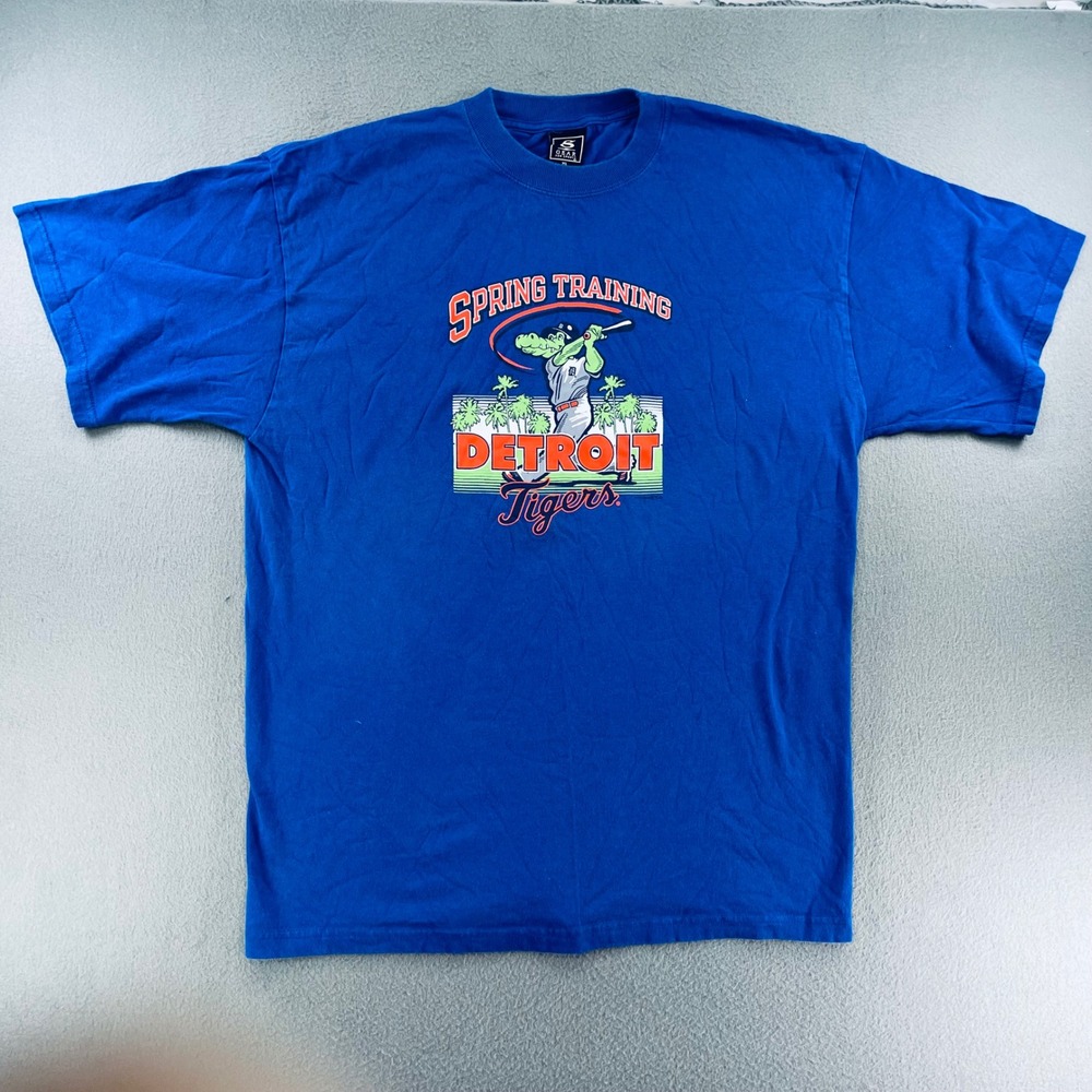 Gear For Sports Men T-Shirt Cotton Blue XL Detroit Tigers Spring Training Mascot